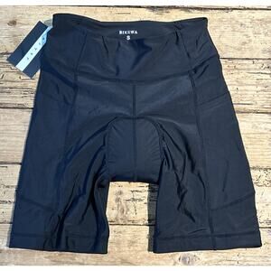 Bikewa Men’s Size S Black Cycling Shorts With Pads NWT